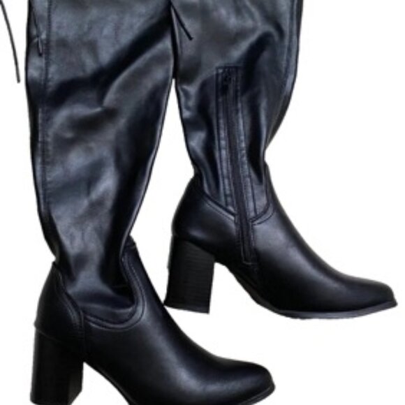 Rocawear Women's Over The Knee Black Boot Size 7 RLB-1486-BK - Picture 1 of 5